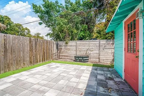 Side rear yard, off of kitchen and master bedroom