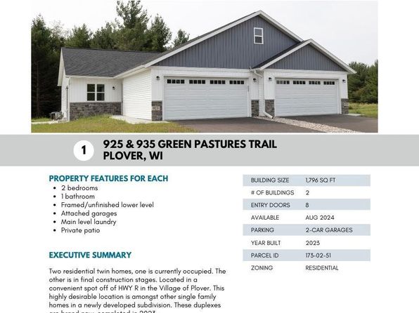 910 & 920 GREEN PASTURES TRAIL #925 & 935 Green Past, Plover, WI 54467