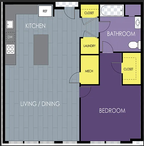 Floor plan A1 with Balcony