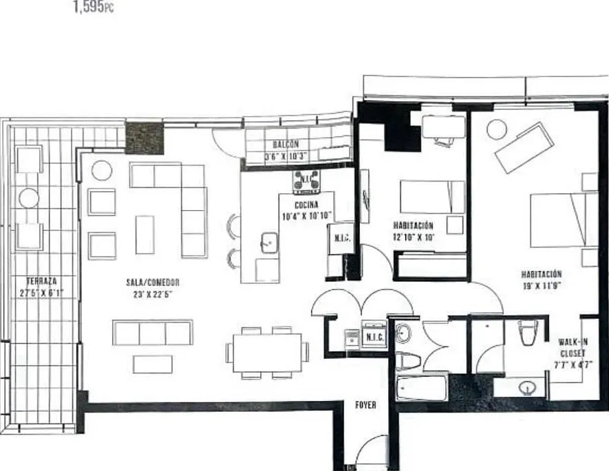 2 bed, 1595 sqft, $5,750 — Photo 3