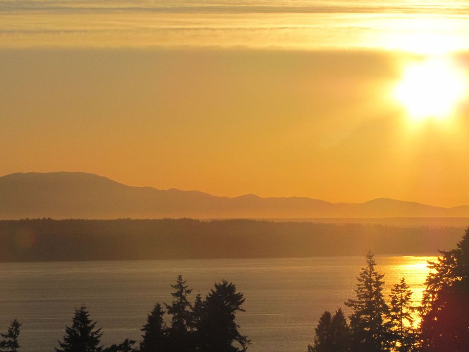 Off the deck - a bright sunny hazy evening