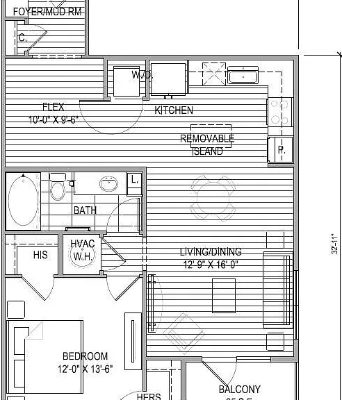 The Sawyer Providence Farm - A4 - 1 Beds - 1 Baths - 838 Sq. ft.