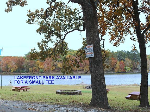 lake park with words