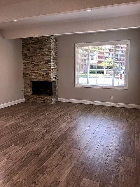 Family Room with Stackedstone Fireplace