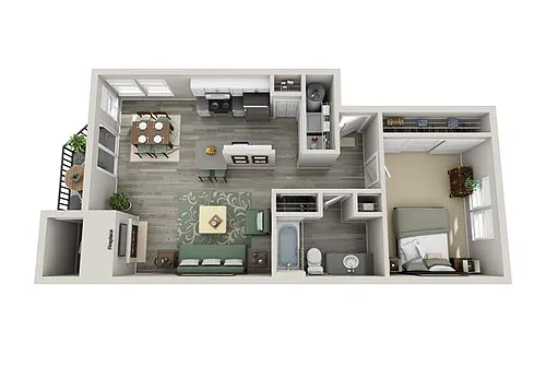 Floor plan 1x1 large