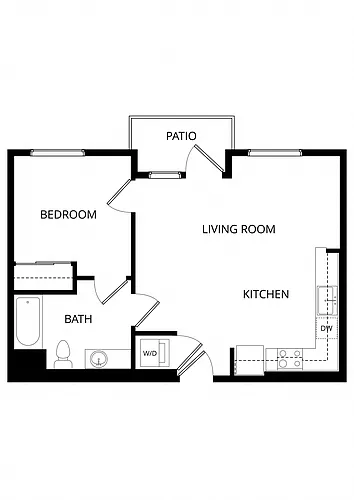 Floor plan Allegiance - 1X1