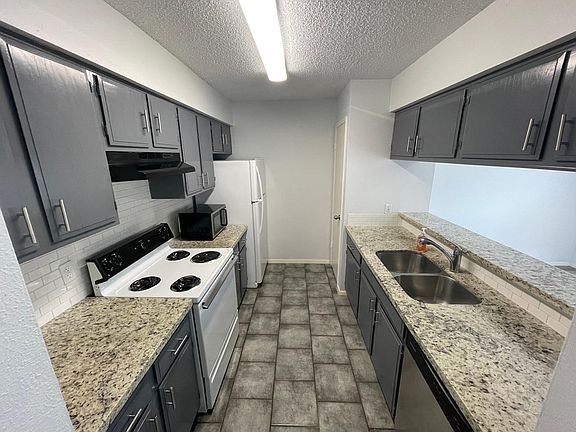 Modern kitchen with new granite