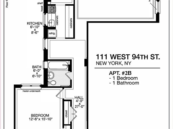 2nd image of 111 W 94th St APT 2B