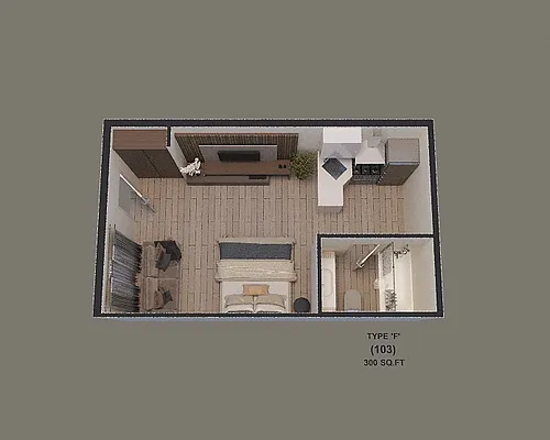 Floor plan Studio F