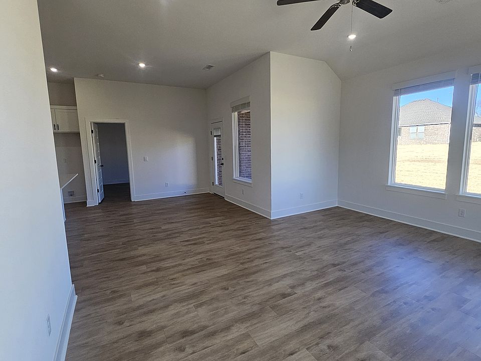 Another view of the living room from the fireplace.
