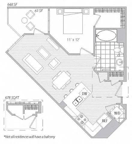 Floor plan 1X1 D3-E
