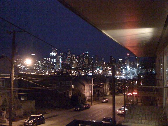 From your living room at night