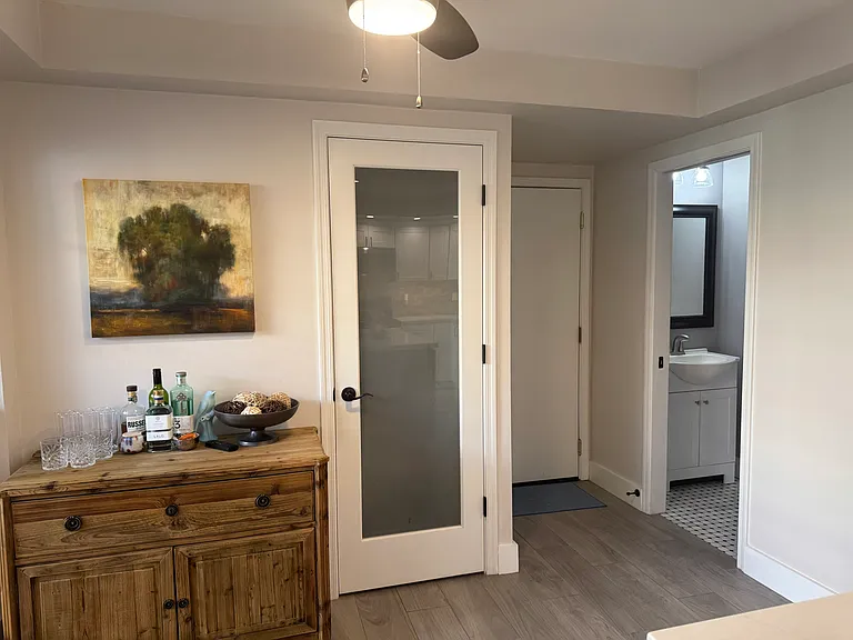 Kitchen - hall to garage and hall half bath