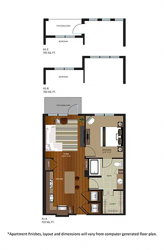 Floor plan A1-A
