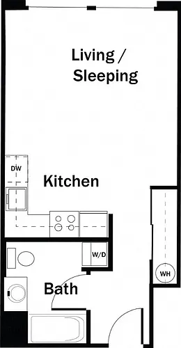 Floor plan Studio C - Renovated