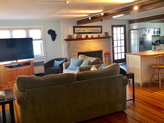 Family room with fireplace