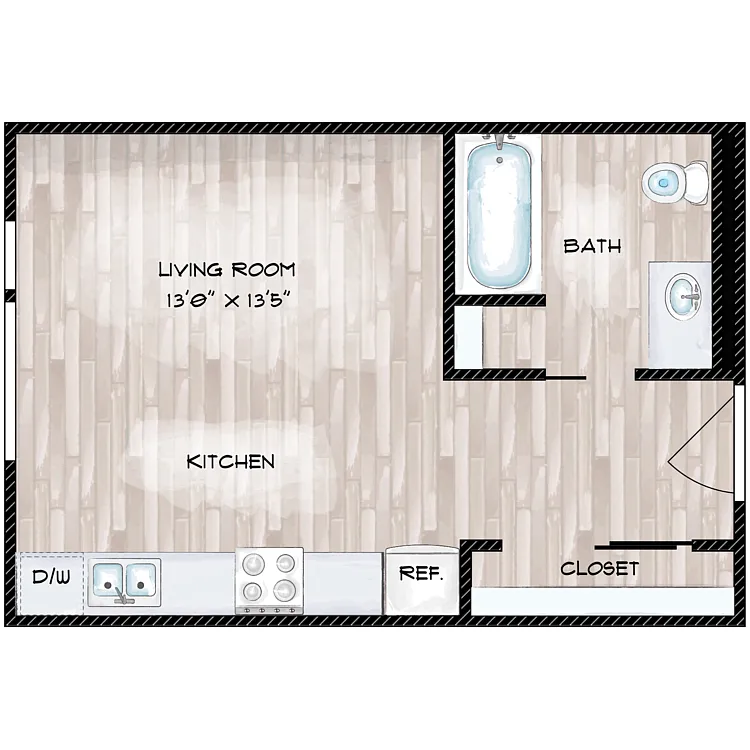 Floor plan Studio