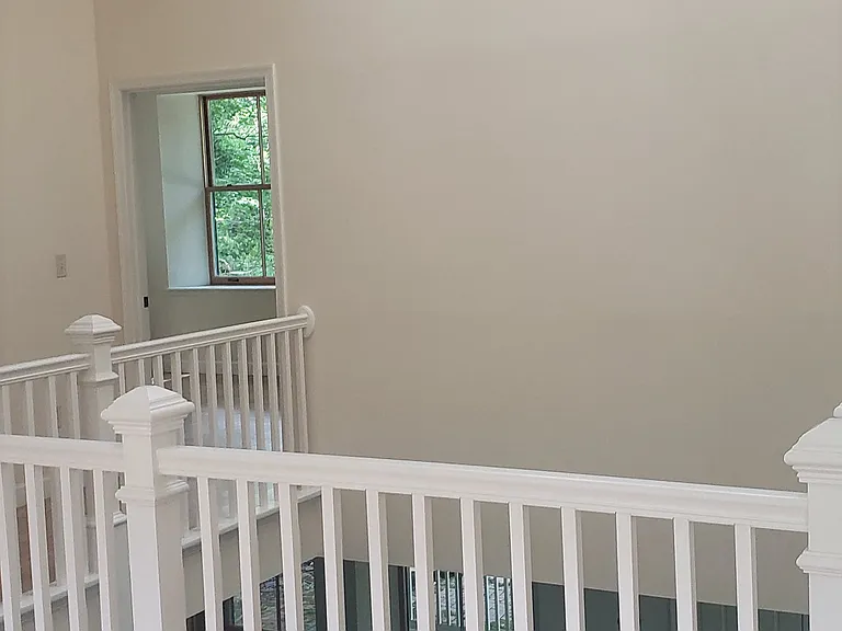 Upstairs loft showing skylights over foyer terrarium.