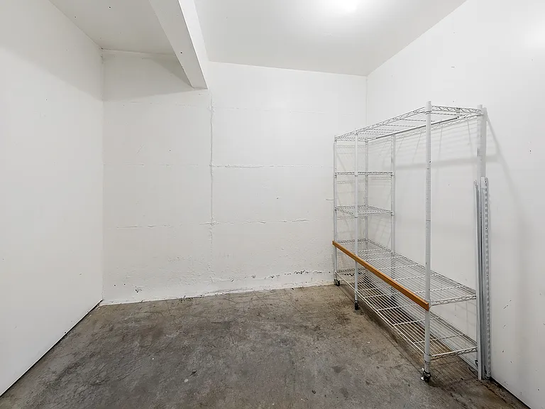 A full-size storage room is included.