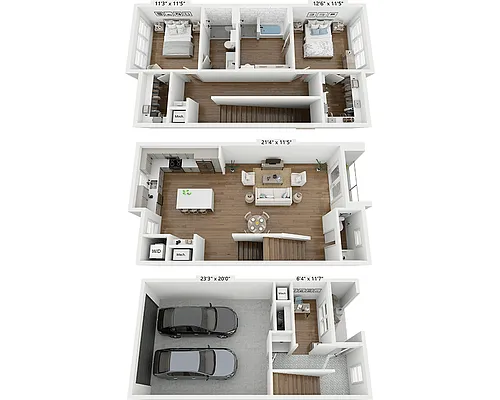 Floor plan Two Bedroom B2.5B