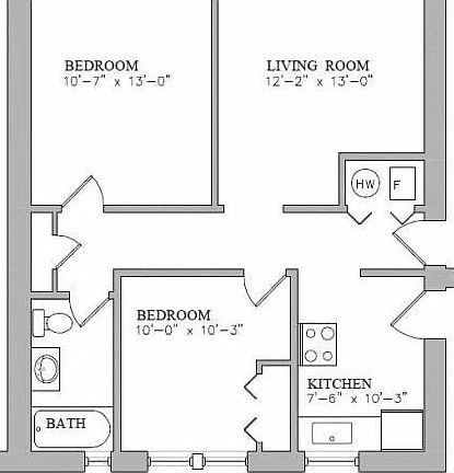 2 BEDROOM FLOOR PLAN