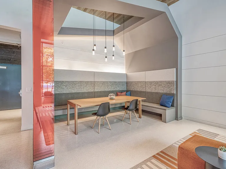 Hotel-inspired lounge and co-working area