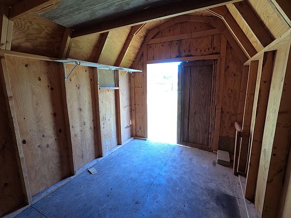 Interior of storage building