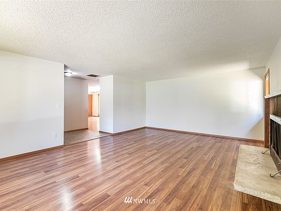 From this angle, you can see into the family room that adjoins the kitchen.