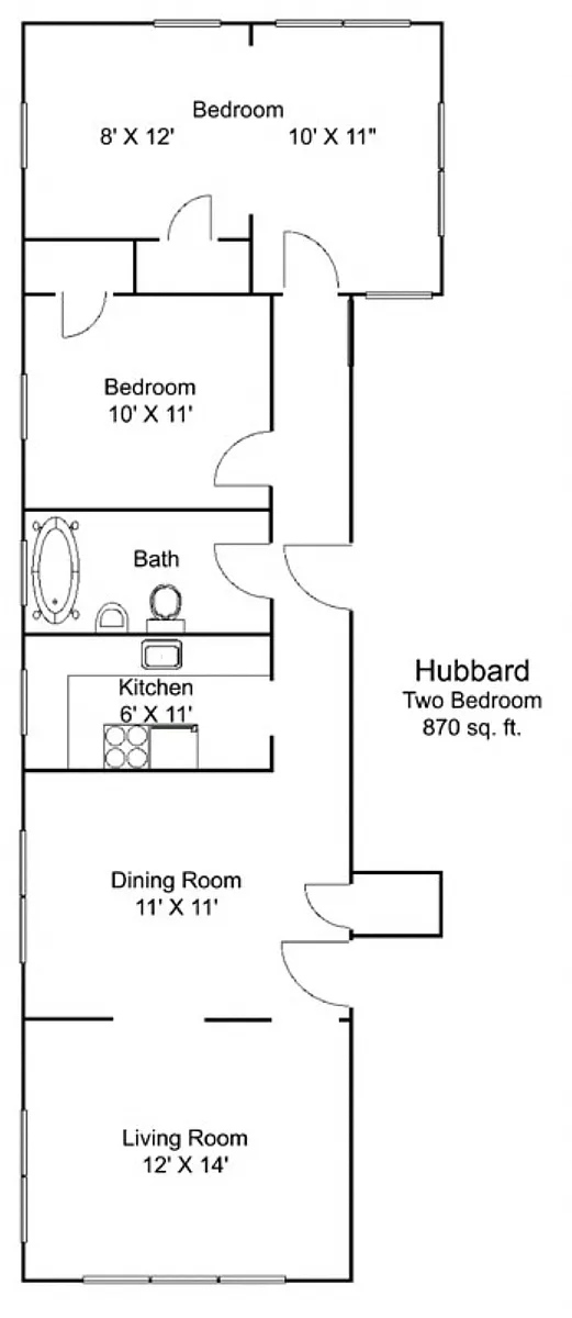 Floor plan Hubbard