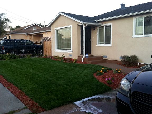 Frontyard, two car driveway