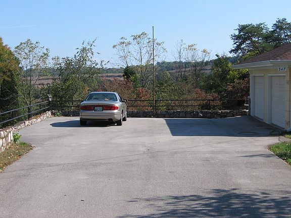 Spacious driveway.