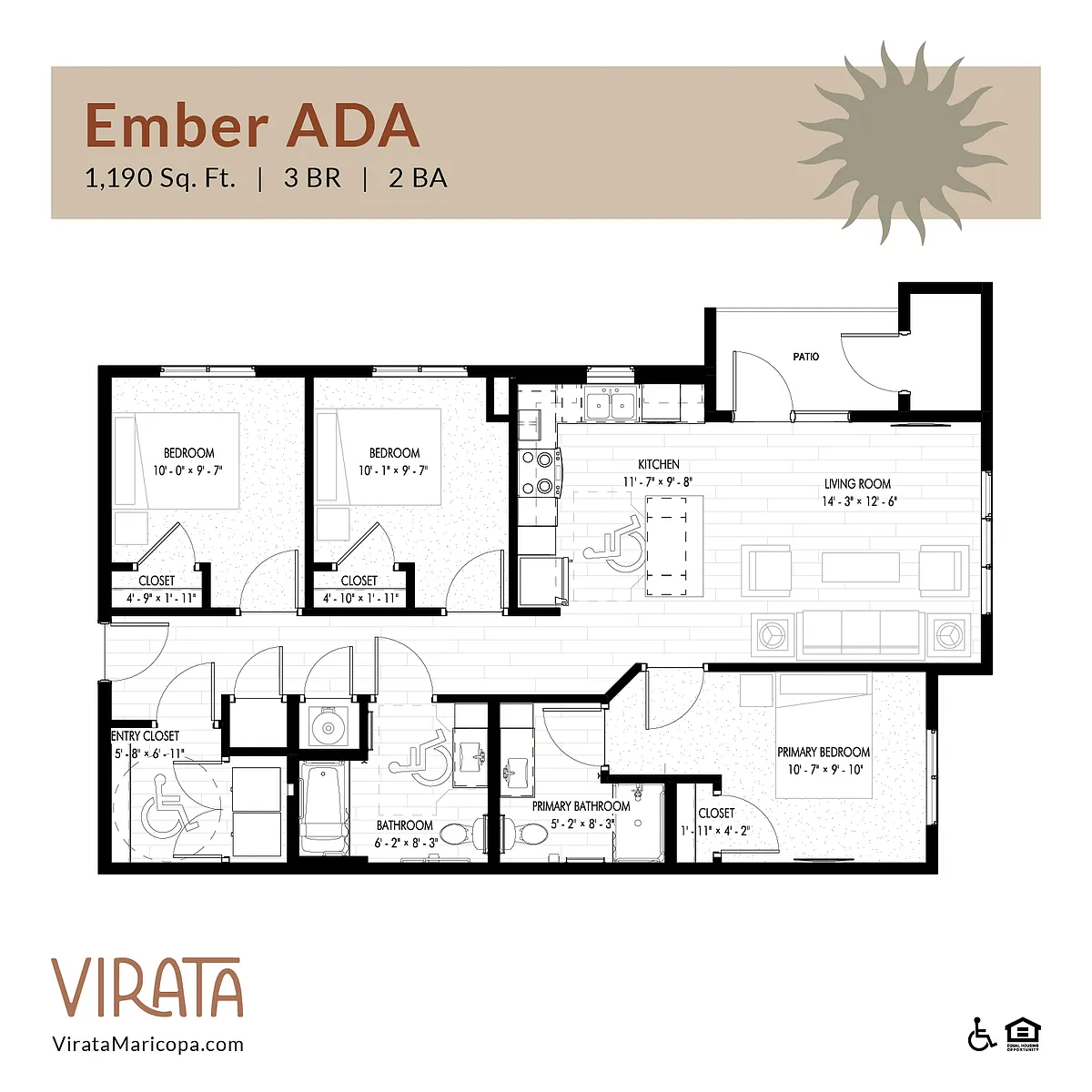 Floor plan Ember ADA