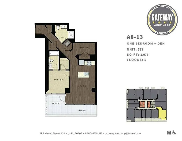 Floor plan A8 - 5th Floor Only