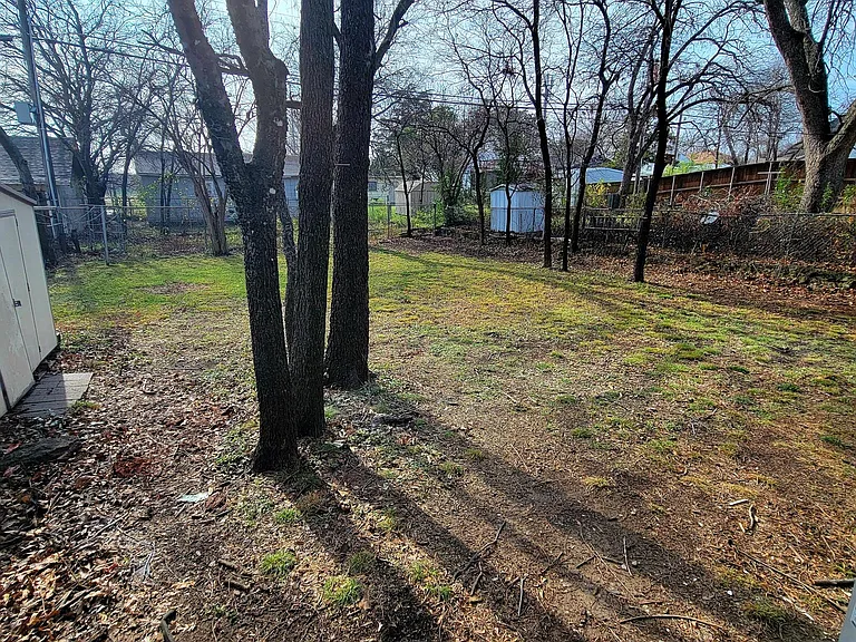 View of large back yard