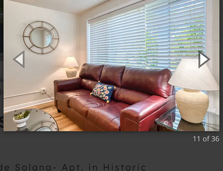 Living room with sleeper