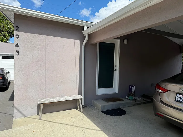 Entry of house on a sunny day