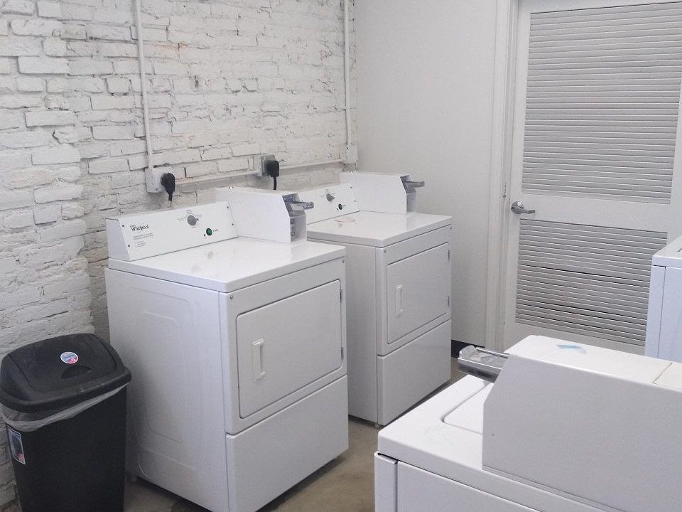 On-Site coin operated laundry. All one main level of building.
