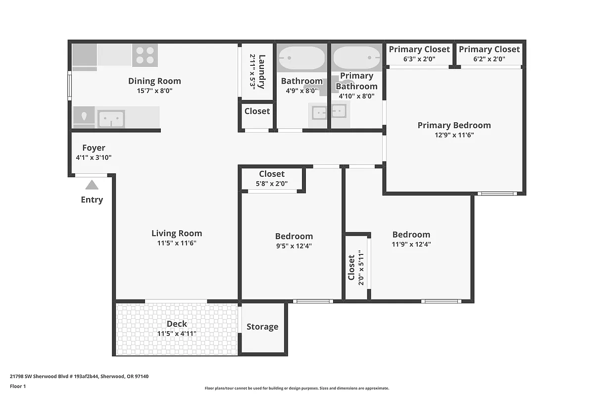 Floor plan 3 Bedroom 2 Bathroom