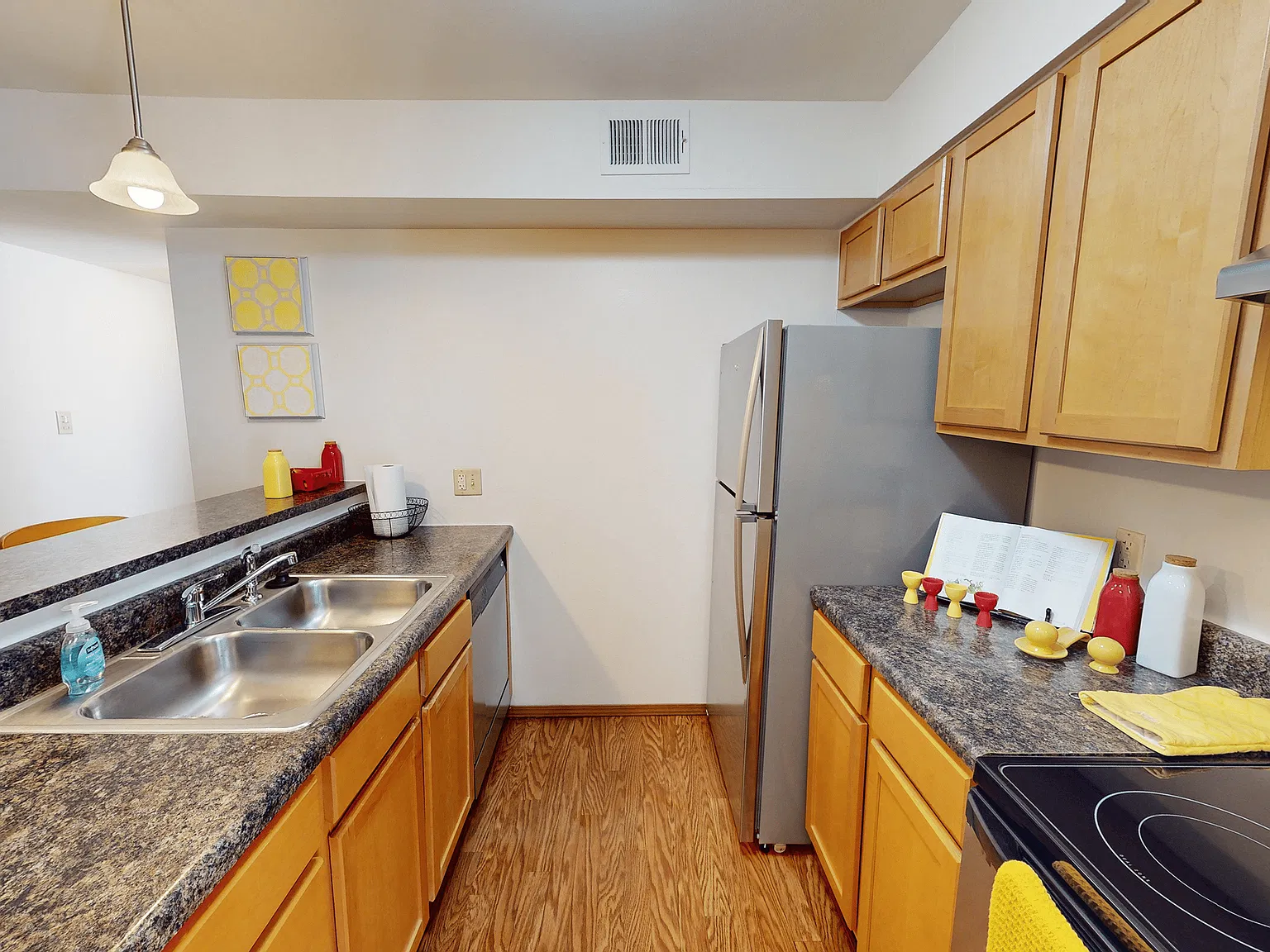 Refrigerator, Stove, and Dishwasher