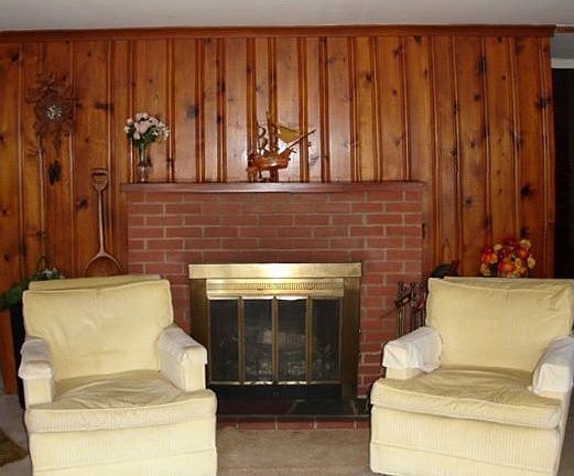 Brick Wood-Burning Fireplace