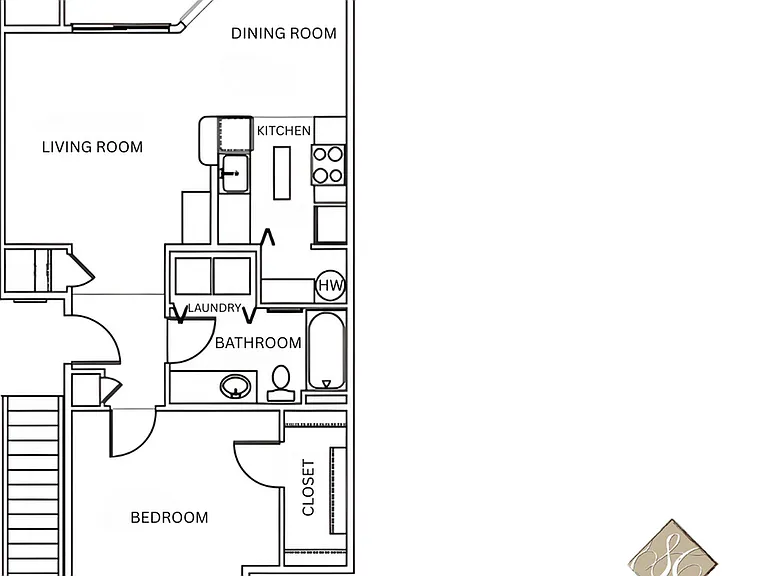 1x1 Deluxe l 739 sq ft l Silver Creek 1x1 Deluxe l 739 sq ft l Silver Creek