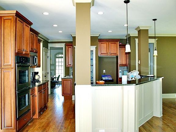 Granite countered island kitchen