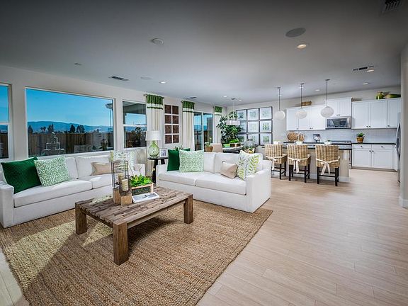 The Patina Great Room at Cerrato in Hollister by Century Communities