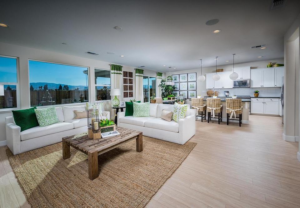 The Patina Great Room at Cerrato in Hollister by Century Communities