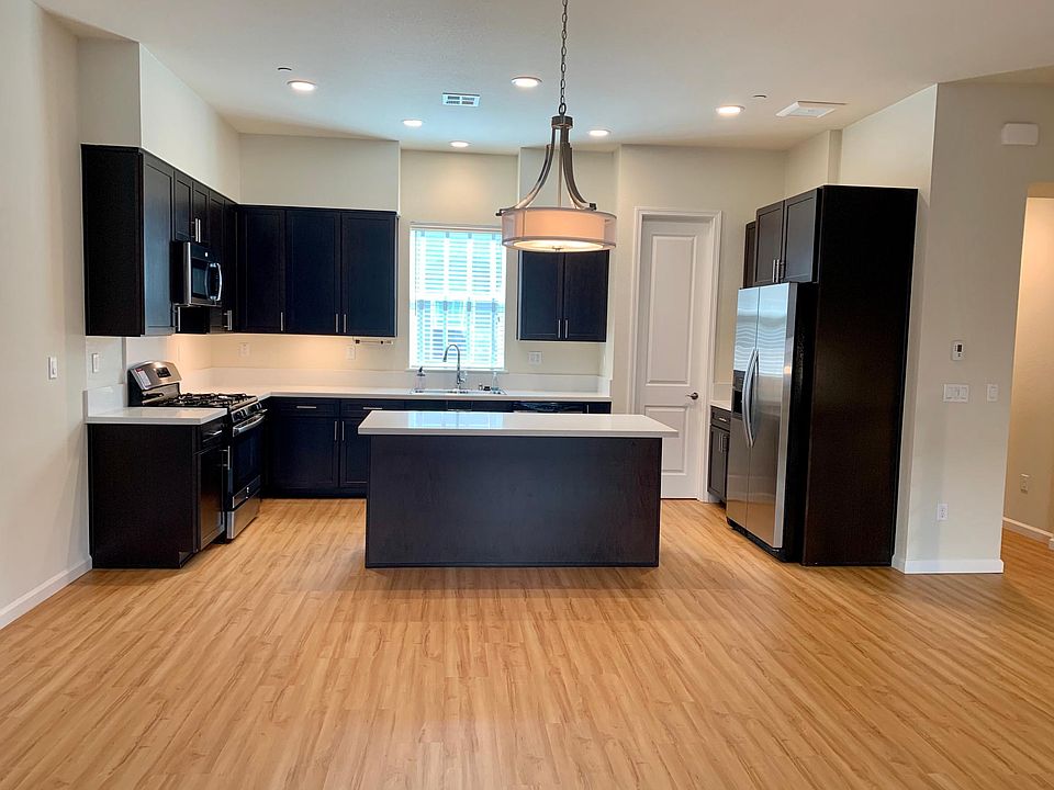 Kitchen with stainless steel appliances