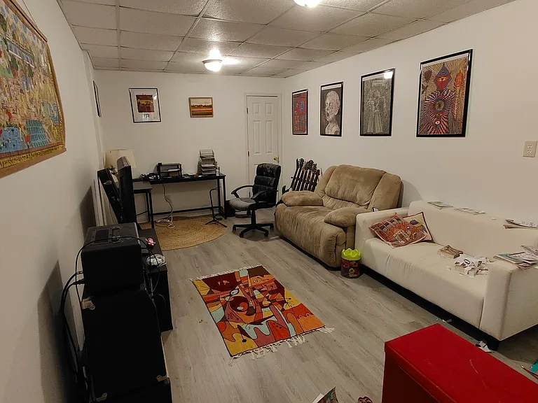 Media room - basement level.