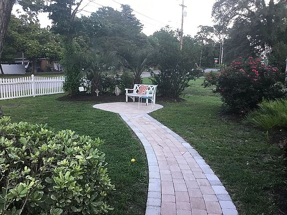 Brick pavers front yard