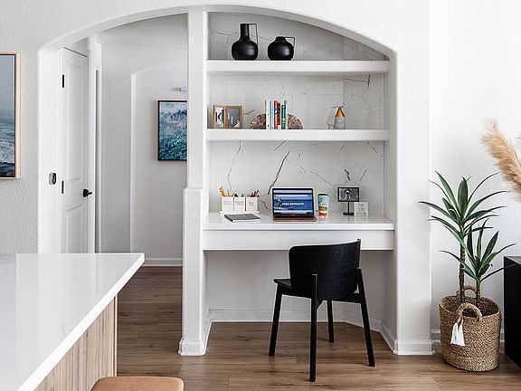 Apartment built-in desk.