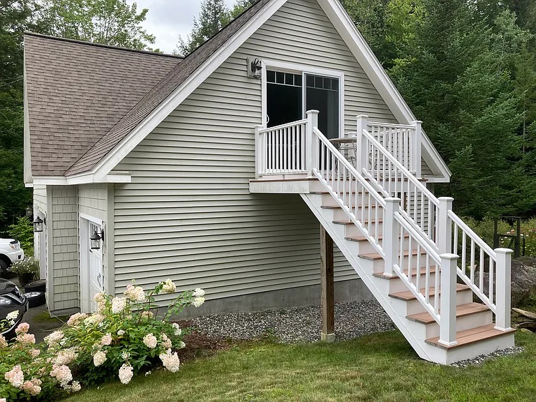 small deck with grill