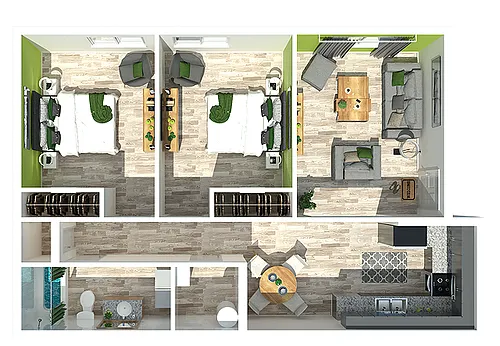 Floor plan Two Bedroom